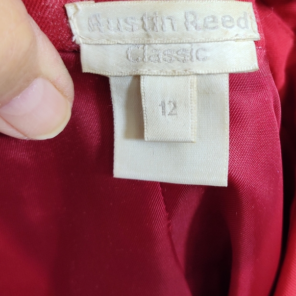 Austin Reed Red Wool Jacket size 12 - Picture 3 of 3